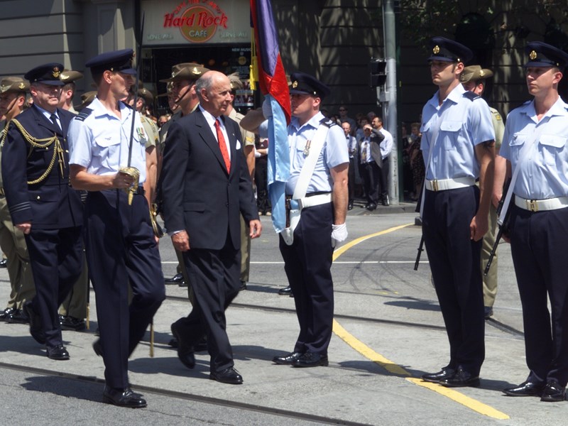 John Landy as Governor inspecting the guard of honour at the opening of the 55th Parliament of Victoria on the 25th of February 2003. 