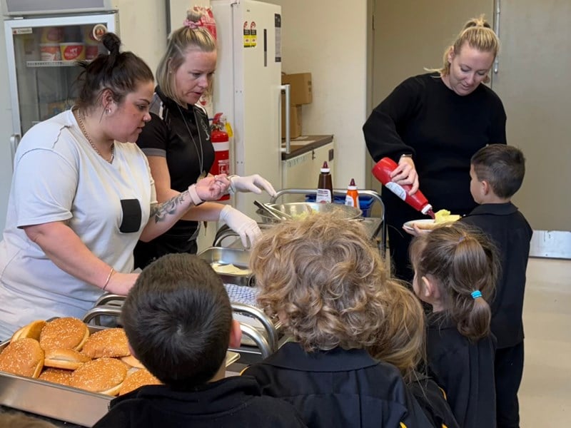 Getting a good start to the day at Mooroopna Park Primary School.