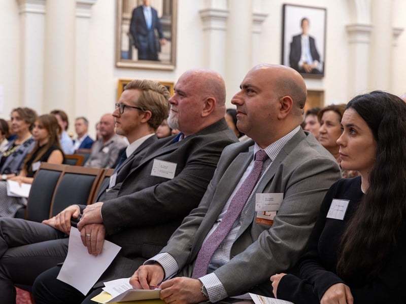 Academic supervisors (L-R) Dr Ben Moffitt (Australian Catholic University), Dr Damon Alexander (Swinburne University of Technology), Dr Zareh Ghazarian (Monash University) and Dr Emily Foley (La Trobe University) at the event.